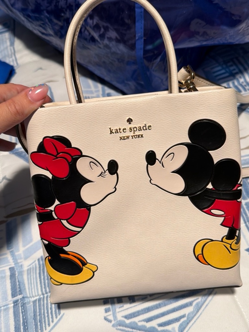 kate spade Cream Mickey & Minnie Small tote adorable